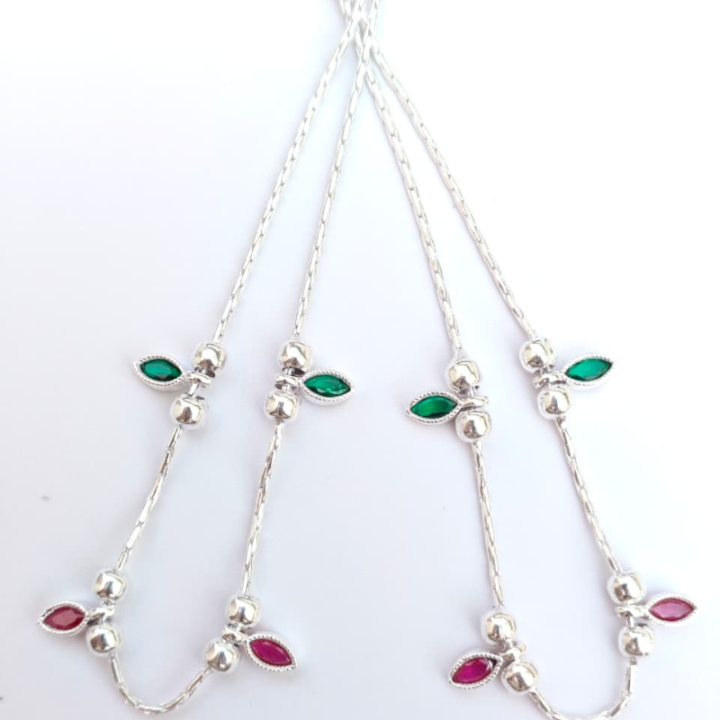 Emerald Bloom Adjustable Anklet